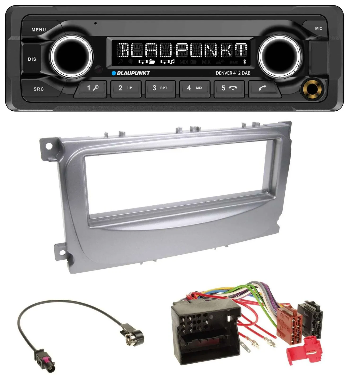 Blaupunkt Bluetooth DAB MP3 USB Autoradio für Ford Galaxy C-Max Focus ab 2007 si