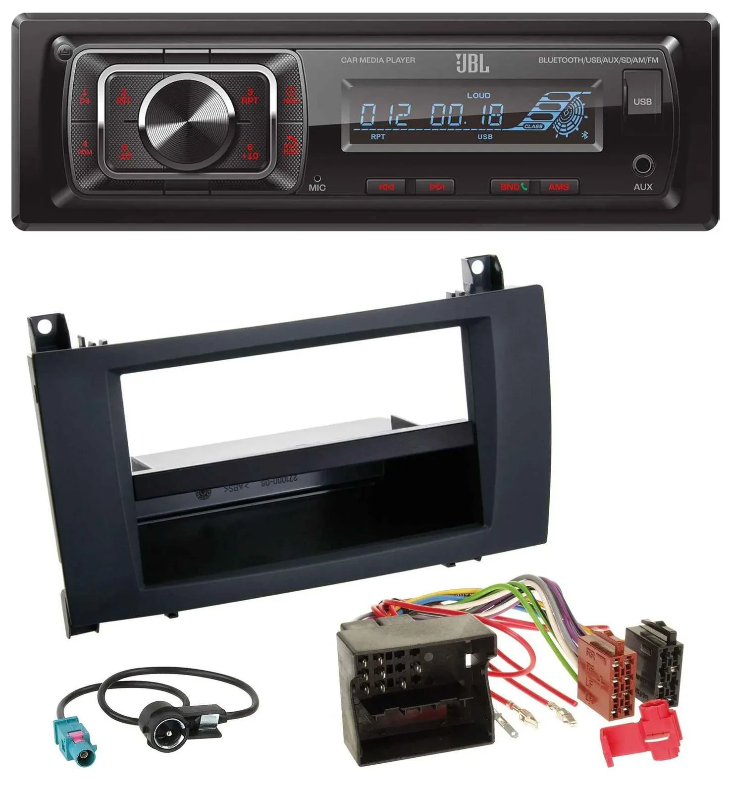JBL SD AUX MP3 USB Bluetooth Autoradio für Mercedes SLK (R171, 2004-2011)