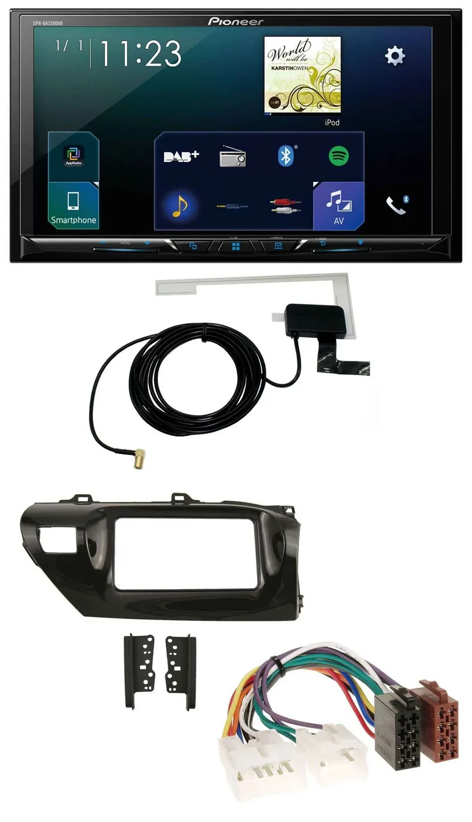 Pioneer 2DIN DAB USB MP3 Bluetooth Autoradio für Toyota Hilux (2015-2020)