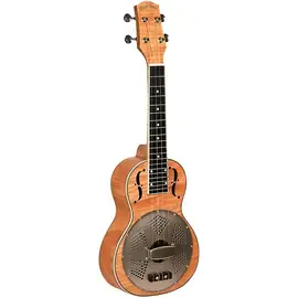 Резонаторное укулеле Gold Tone Left-Handed Tenor-Scale Curly Maple Resonator Ukulele with Gig Bag