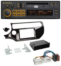 Автомагнитола для Kia Rio (UB, с 2015) Pioneer DAB, MP3, USB, Bluetooth, чёрный (piano black)