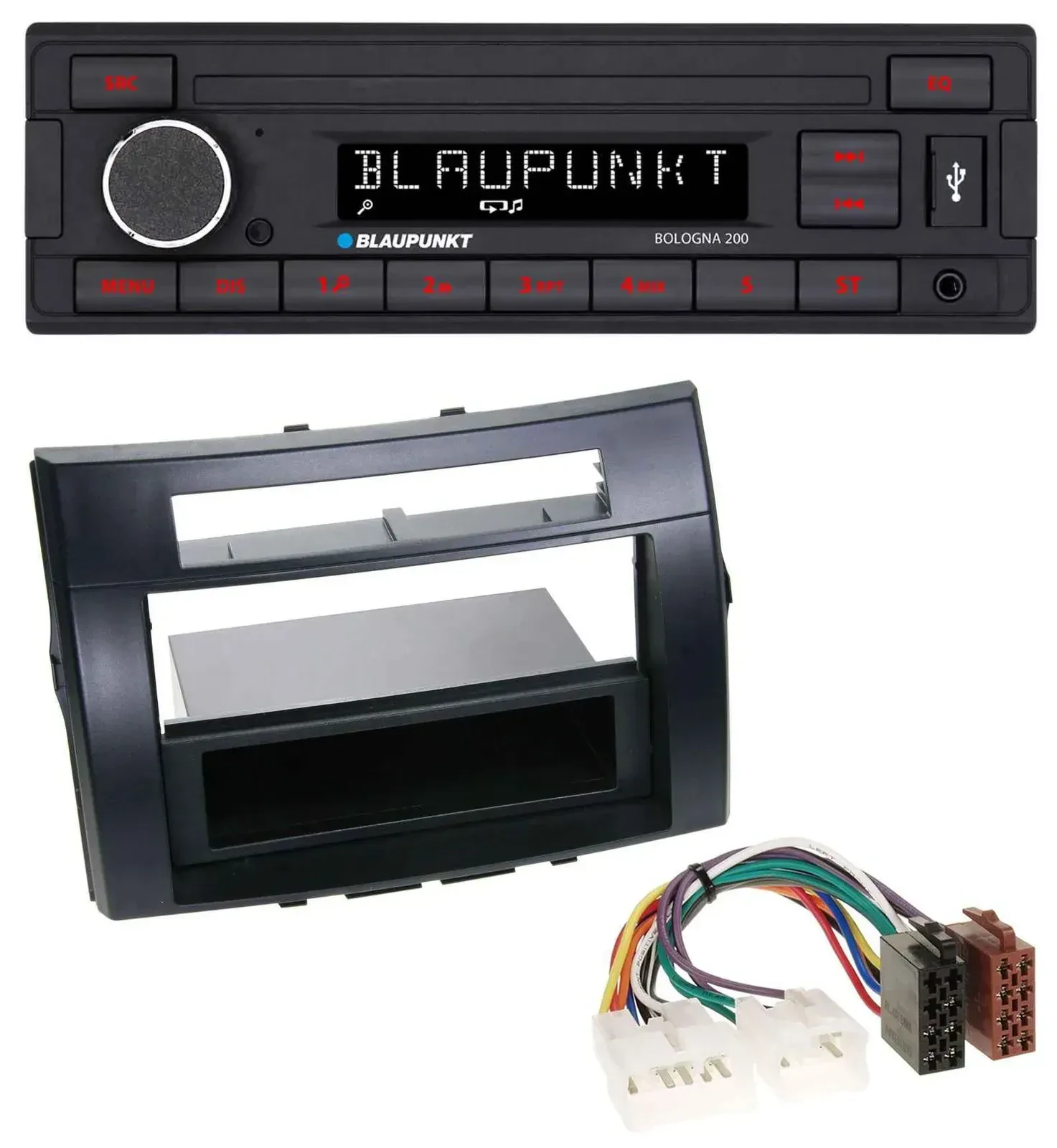 Blaupunkt MP3 AUX USB 1DIN Autoradio für Toyota Corolla Verso 04-09 schwarz