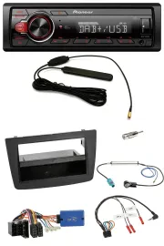 Автомагнитола Pioneer 1-DIN, DAB, MP3, USB, поддержка кнопок на руле, для Alfa Romeo Mito (2013–2018), ISO