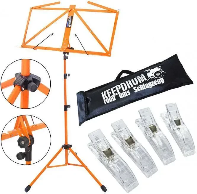 Пюпитр keepdrum MUS3OR Orange с аксессуарами