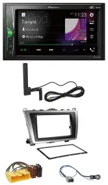 Автомагнитола Pioneer 2DIN, Bluetooth, DAB, MP3, AUX для Mazda 6 (2008–2012), черно-серебристая
