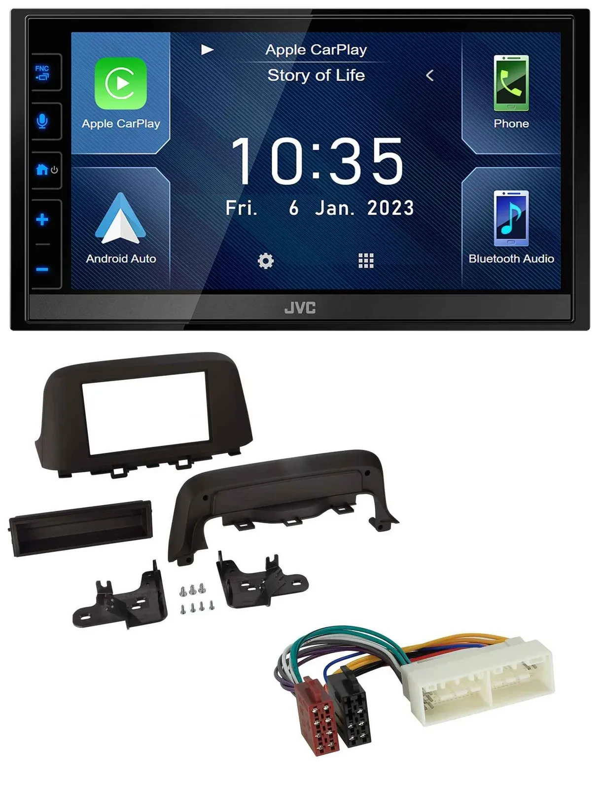JVC DAB Bluetooth MP3 USB 2DIN Autoradio für Hyundai Kona (ab 2018)