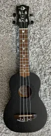 Luna Vintage Mahogany Soprano Size Ukulele in Black Satin Finish UKE VMS BKS