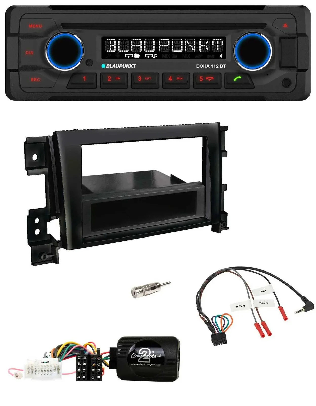 Blaupunkt Lenkrad MP3 CD Bluetooth USB Autoradio für Suzuki Grand Vitara 2005-20