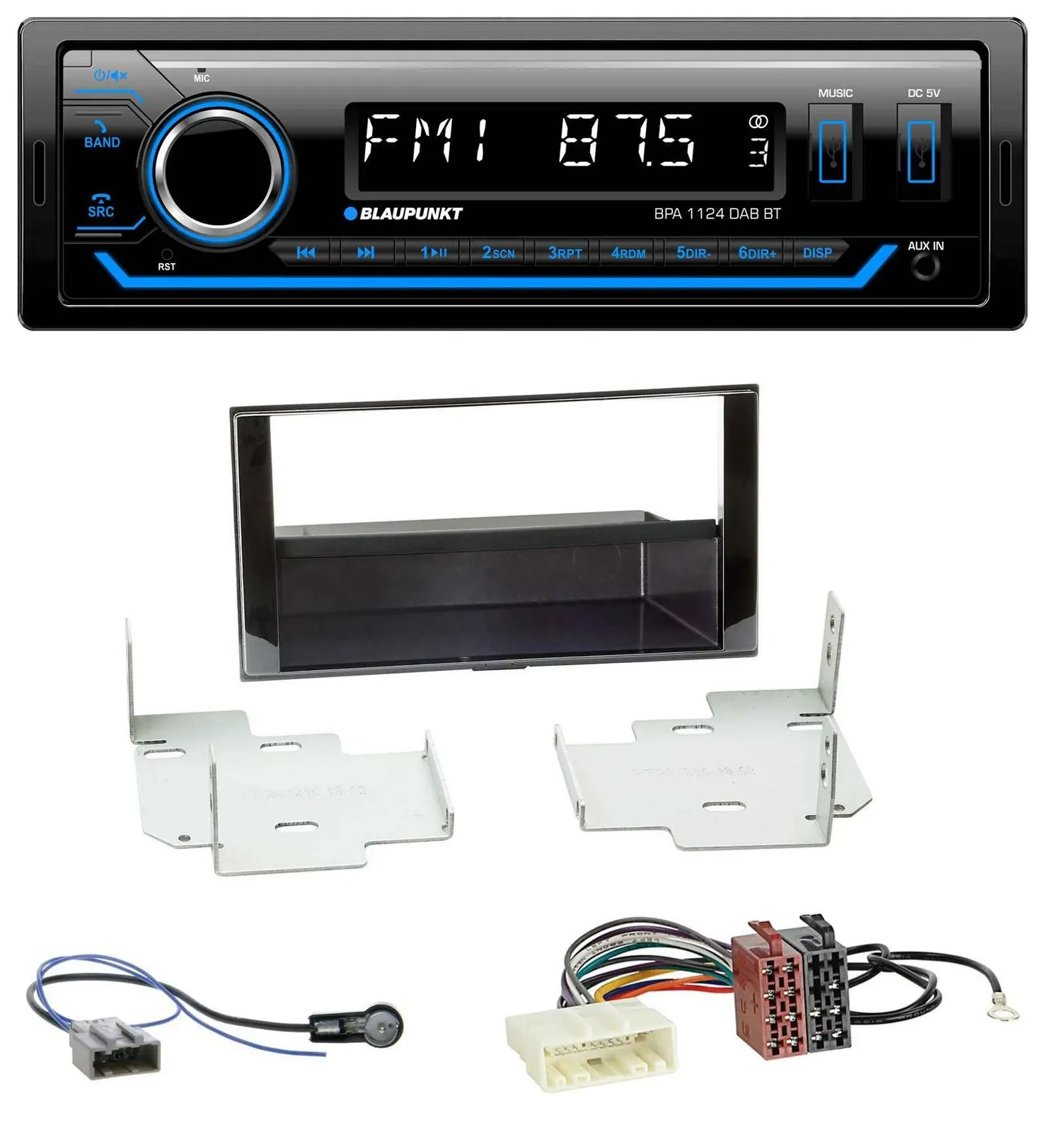 Blaupunkt Bluetooth USB DAB MP3 Autoradio für Nissan Micra, Note (ab 2013)