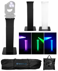 (1) Totem Light Stand+Black+White Scrims For Elation Rayzor 360Z