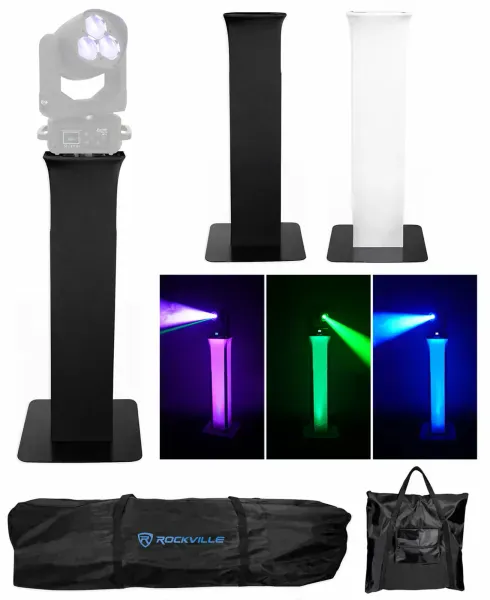 (1) Totem Light Stand+Black+White Scrims For Elation Rayzor 360Z