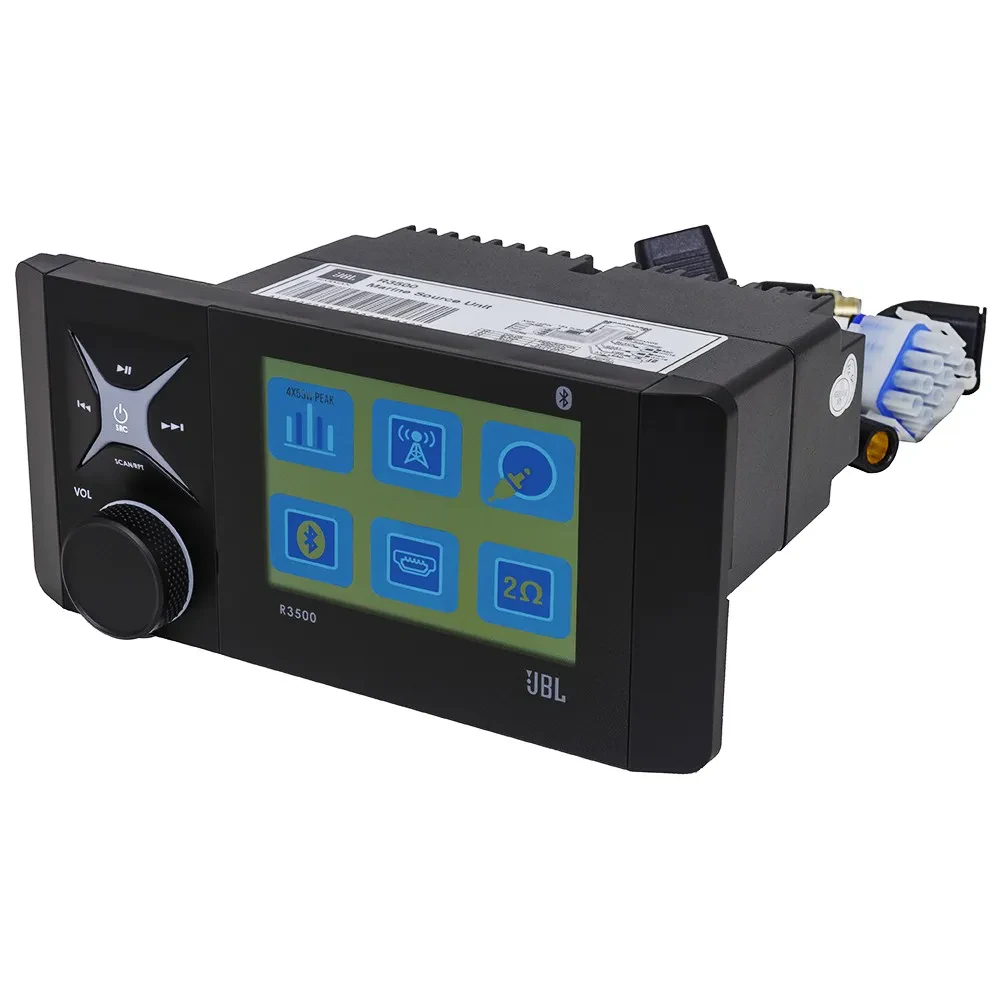 JBL R3500 4" Single DIN Touchscreen Digital Audio Marine Receiver