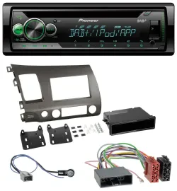 Pioneer USB MP3 DAB AUX CD Autoradio für Honda Civic Hybrid FD3 06-10 anthrazit