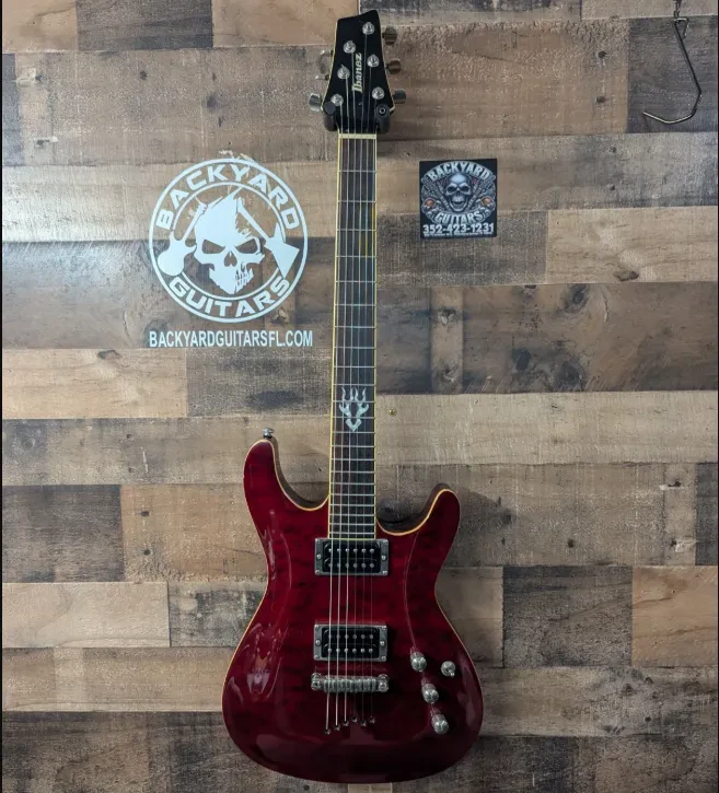 Электрогитара IBANEZ SZ520QM TRANSPARENT RED Used