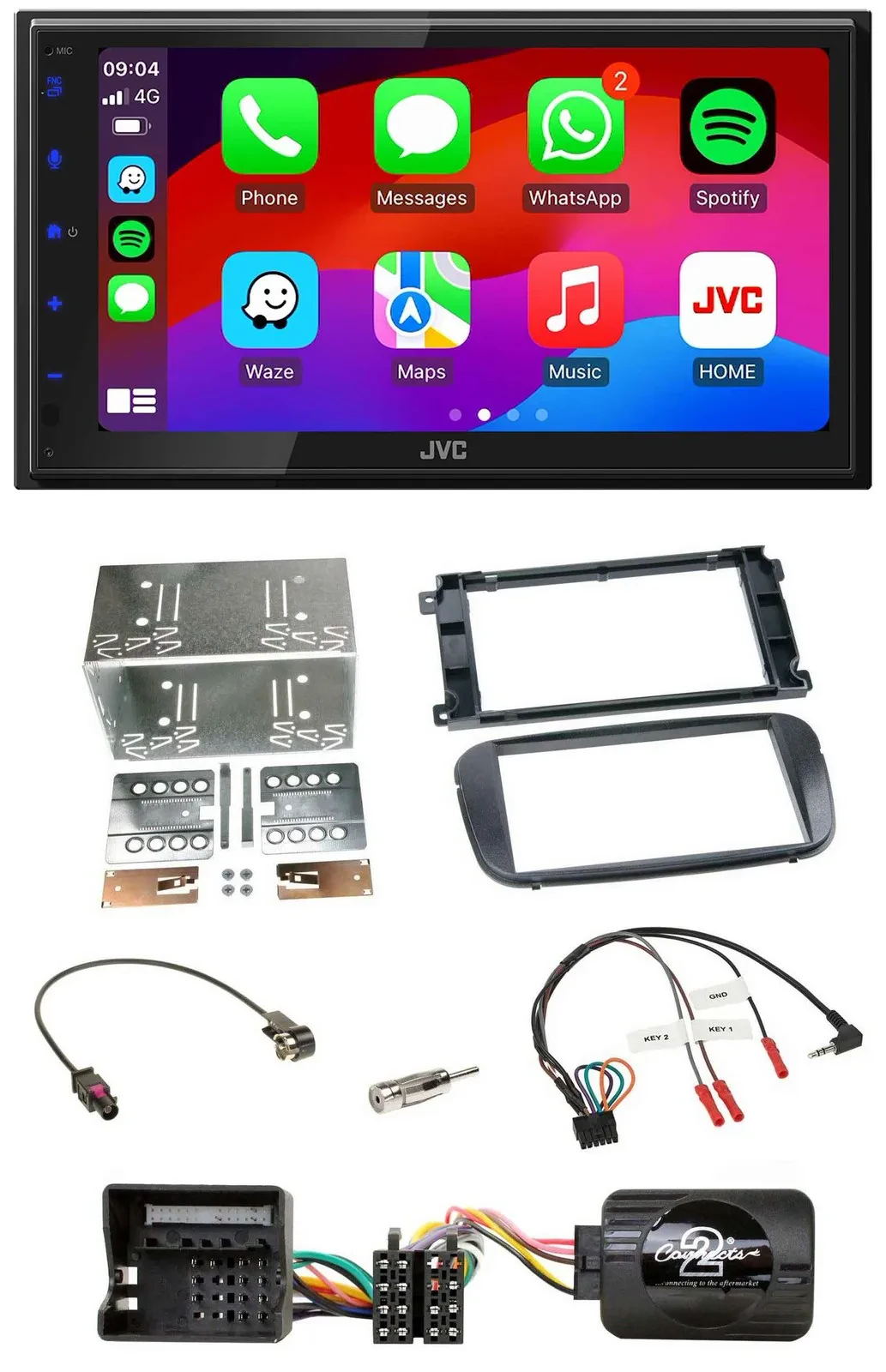 JVC Bluetooth USB Lenkrad 2DIN DAB Autoradio für Ford S-Max Mondeo 07-14 Profi s