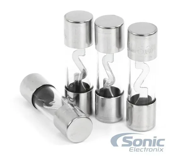 4 Pack of 60 Amp Nickel-Plated AGU Fuse (Belva BAGU60)