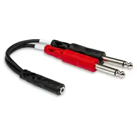 Коммутационный кабель Hosa Technology 6" Stereo 3.5mm Female to Two 1/4" Male Y-Cable #YMP434