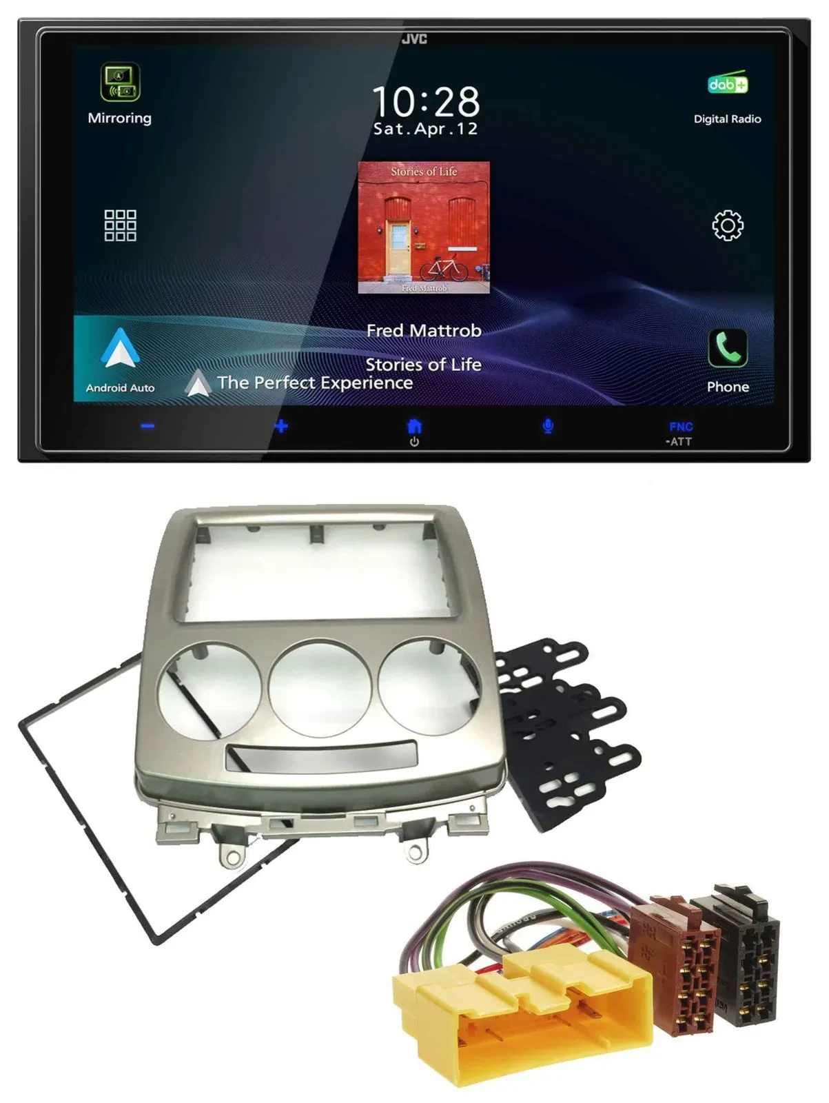 JVC USB Bluetooth 2DIN DAB MP3 Autoradio für Mazda 5 (CR, 2005-2010)