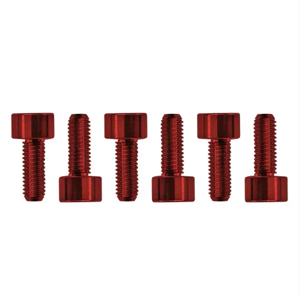 Genuine Floyd Rose Stainless Steel Saddle Mounting Screws, Set of 6, Red