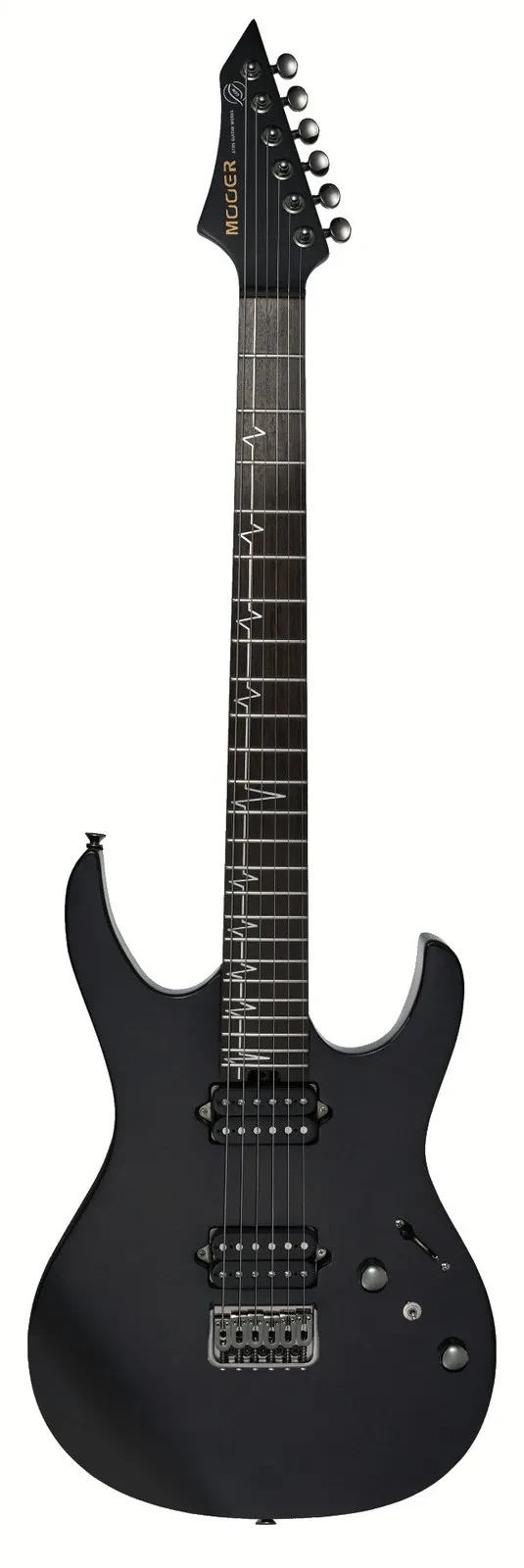Электрогитара Mooer MMT100 HH, суперстрат, цвет черный (Pearl Black), с чехлом