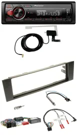 Pioneer 1DIN MP3 DAB USB Lenkrad Autoradio für Audi A3 03-06 Teilsystemadapter