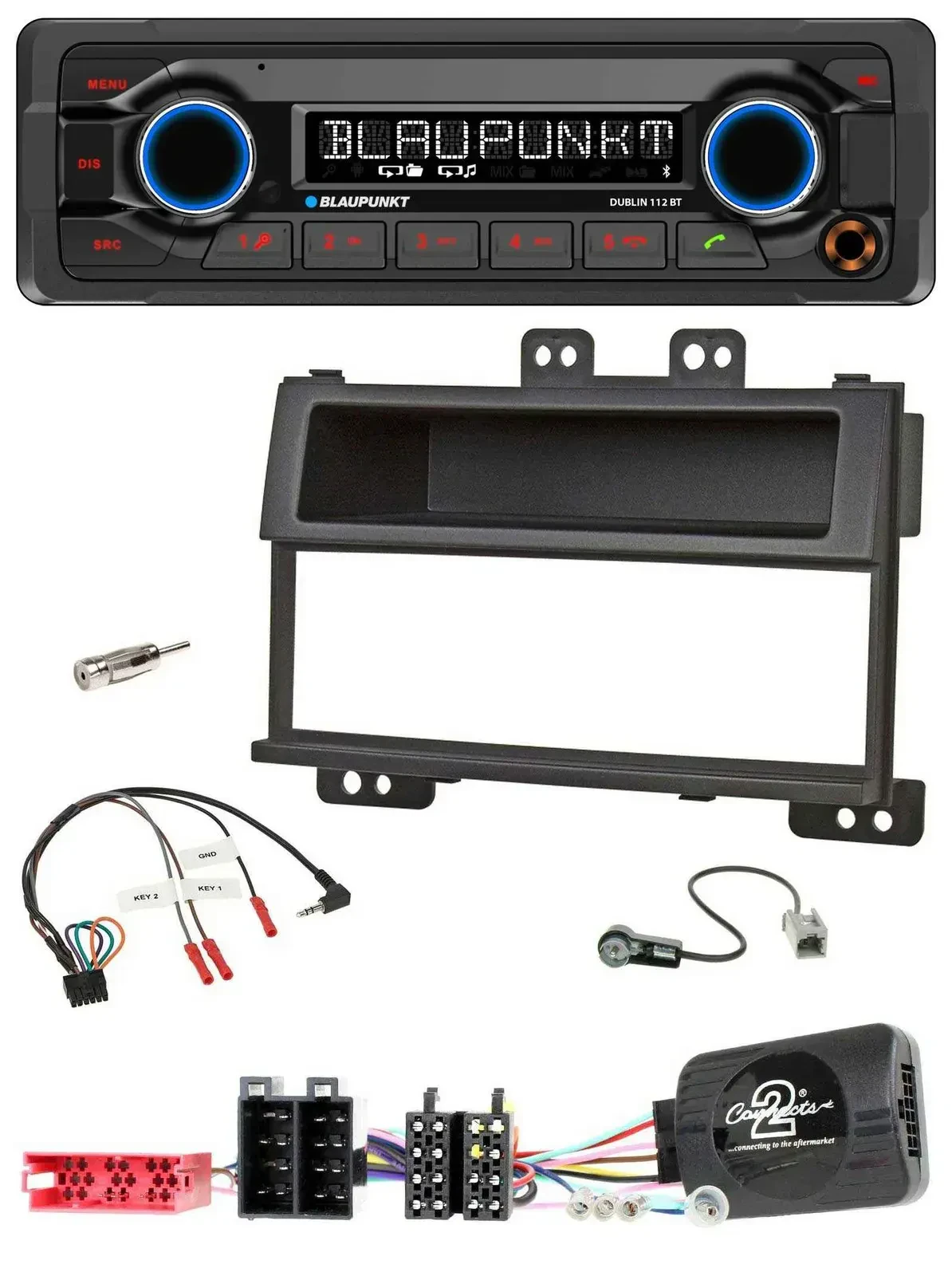 Blaupunkt MP3 Bluetooth USB Lenkrad Autoradio für Hyundai i20 ISO 2009-11 schwar
