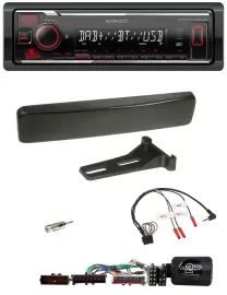 Автомагнитола Kenwood Bluetooth, USB, DAB для Ford Focus/Mondeo черная