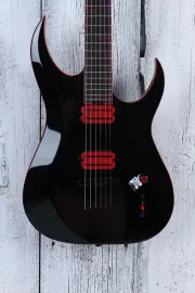 Schecter Sunset-6 Red Dawn Solid Body Electric Guitar Gloss Black Finish