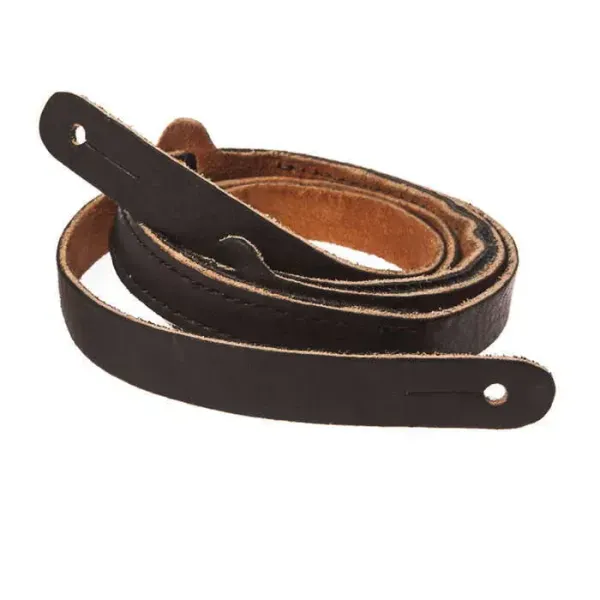 Henry Heller Bluegrass Leather Mandolin Strap, Black