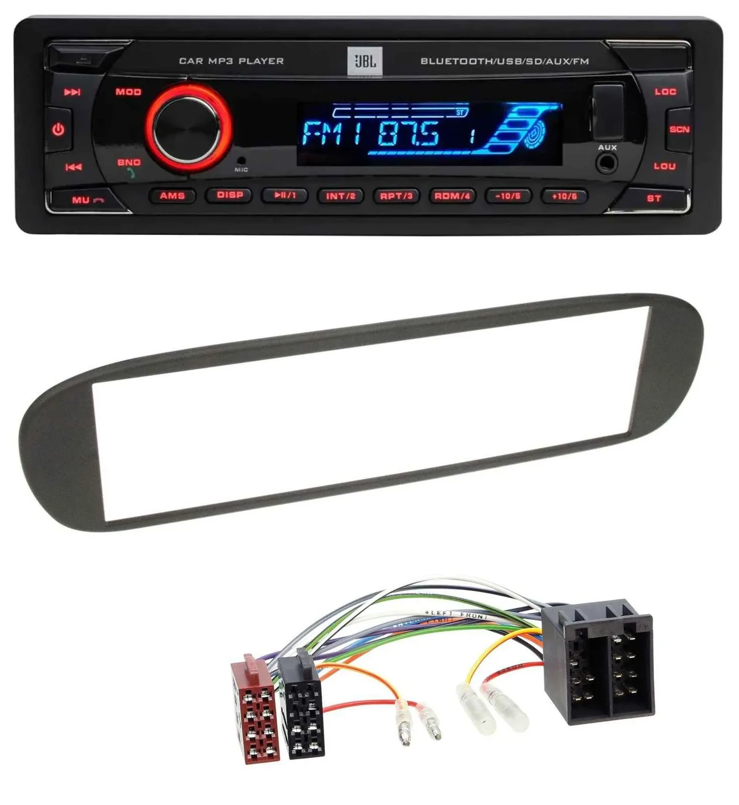 JBL AUX MP3 USB Bluetooth SD Autoradio für Fiat Barchetta (ab 1995)