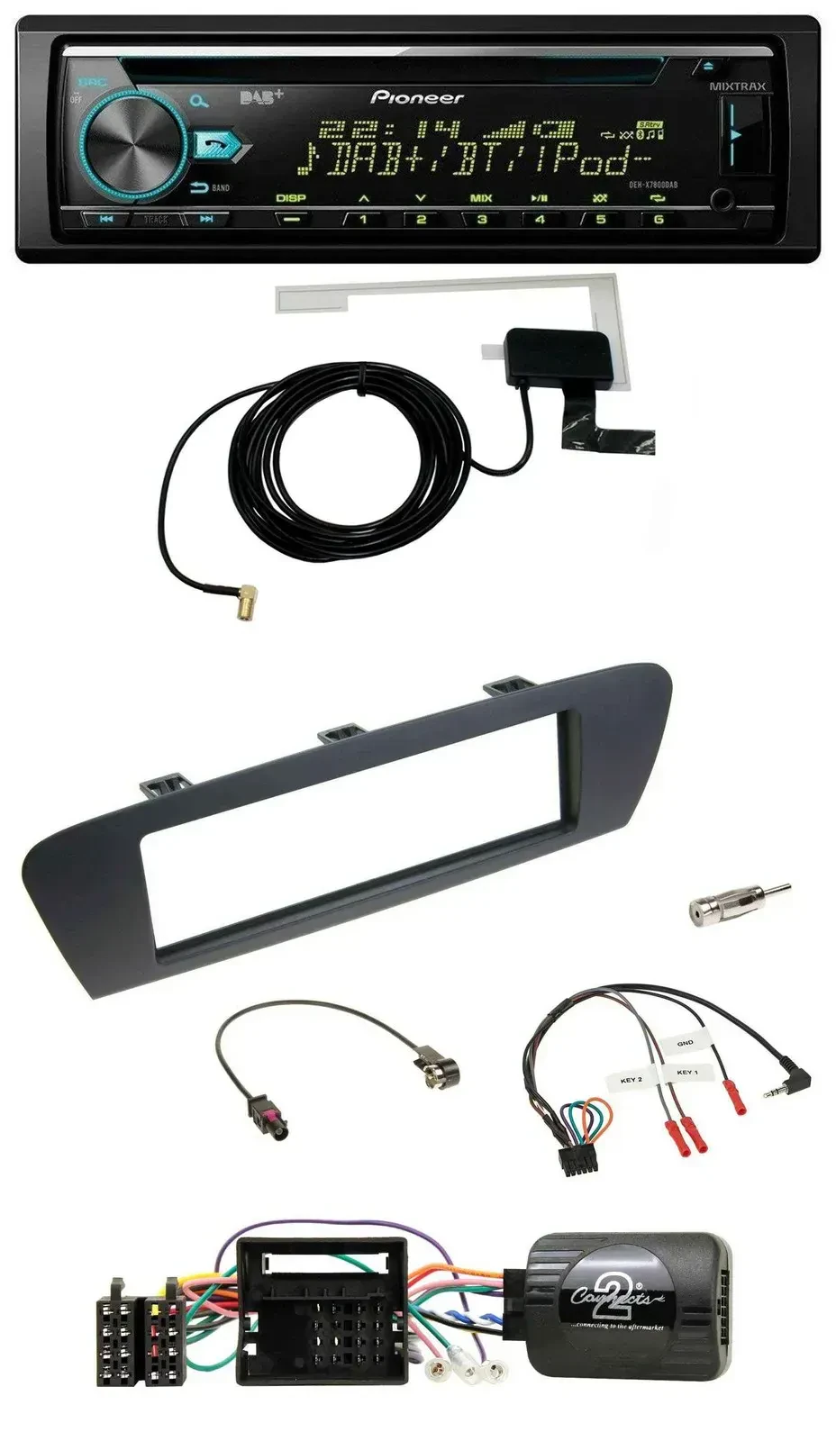 Pioneer MP3 Lenkrad CD USB DAB Autoradio für Renault Grand Scenic ab 2009 Scenic