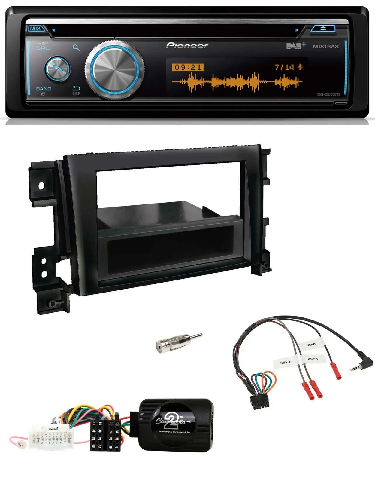 Pioneer Lenkrad DAB USB CD Bluetooth Autoradio für Suzuki Grand Vitara 2005-2011