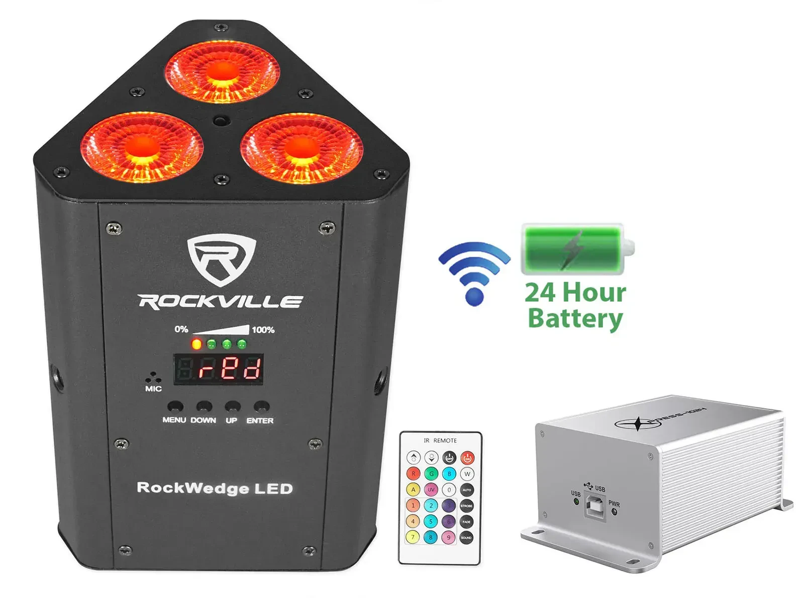 Chauvet DJ XPRESS 1024 DMX Interface for ShowXpress Software+Wireless Par Light