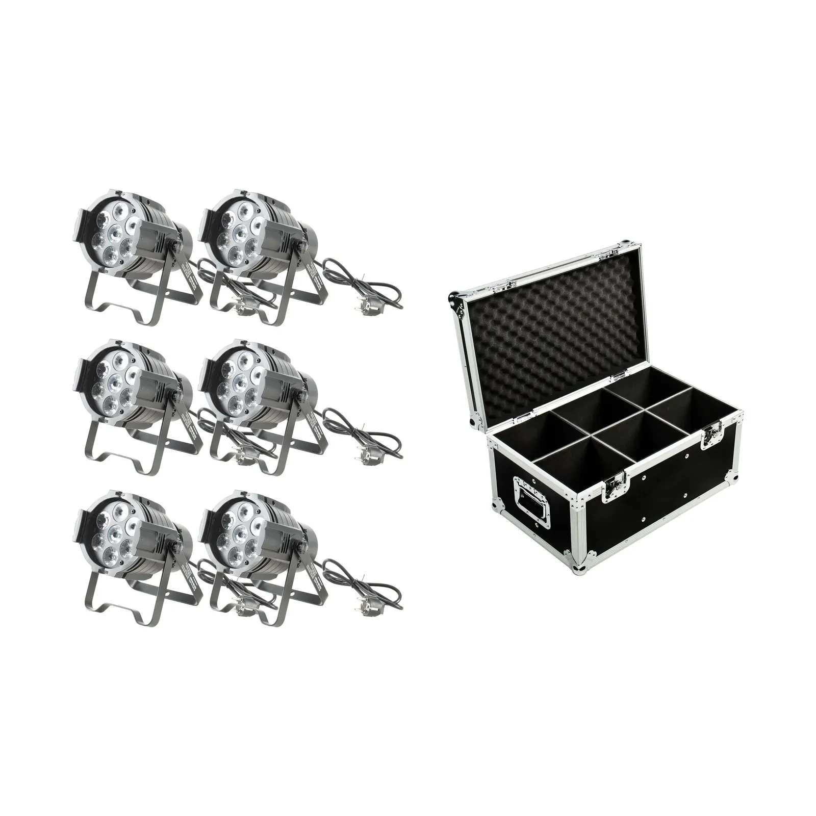 VEGA Mini PAR 6x LED Set 7x8W RGBW DMX 25° Abstrahlwinkel Bühnenbeleuchtung