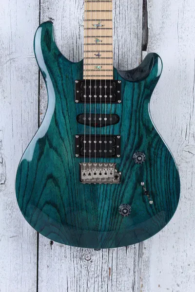 PRS SE Swamp Ash Special HHS Electric Guitar Iri Blue Finish with Gig Bag