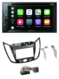 Автомагнитола Pioneer 2-DIN, MP3/USB/DVD, Bluetooth, DAB для Ford C-Max/Kuga, черный глянец