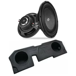 NVX SMW12D4 Shallow-Mount Subwoofer with Box for Dodge Ram Quad Cab