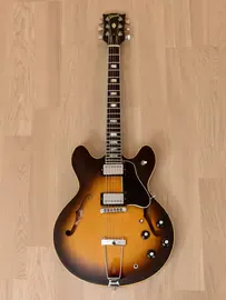 Электрогитара полуакустическая Gibson ES-335 TD HH Tobacco Sunburst w/case USA 1981