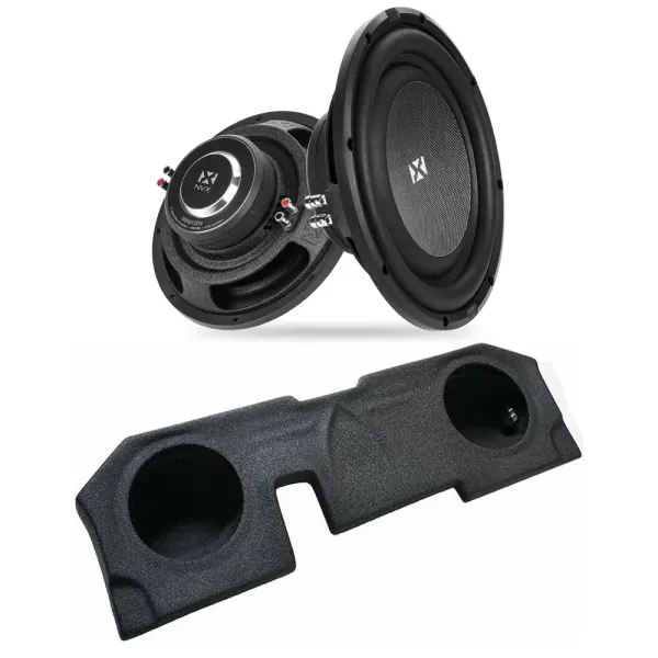 NVX SMW12D4 Shallow-Mount Subwoofer with Box for Dodge Ram Quad Cab