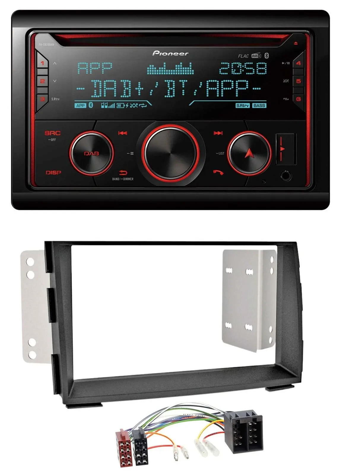 Автомагнитола Pioneer 2-DIN DAB MP3 Bluetooth USB CD для Kia Venga (YN, с 2009)