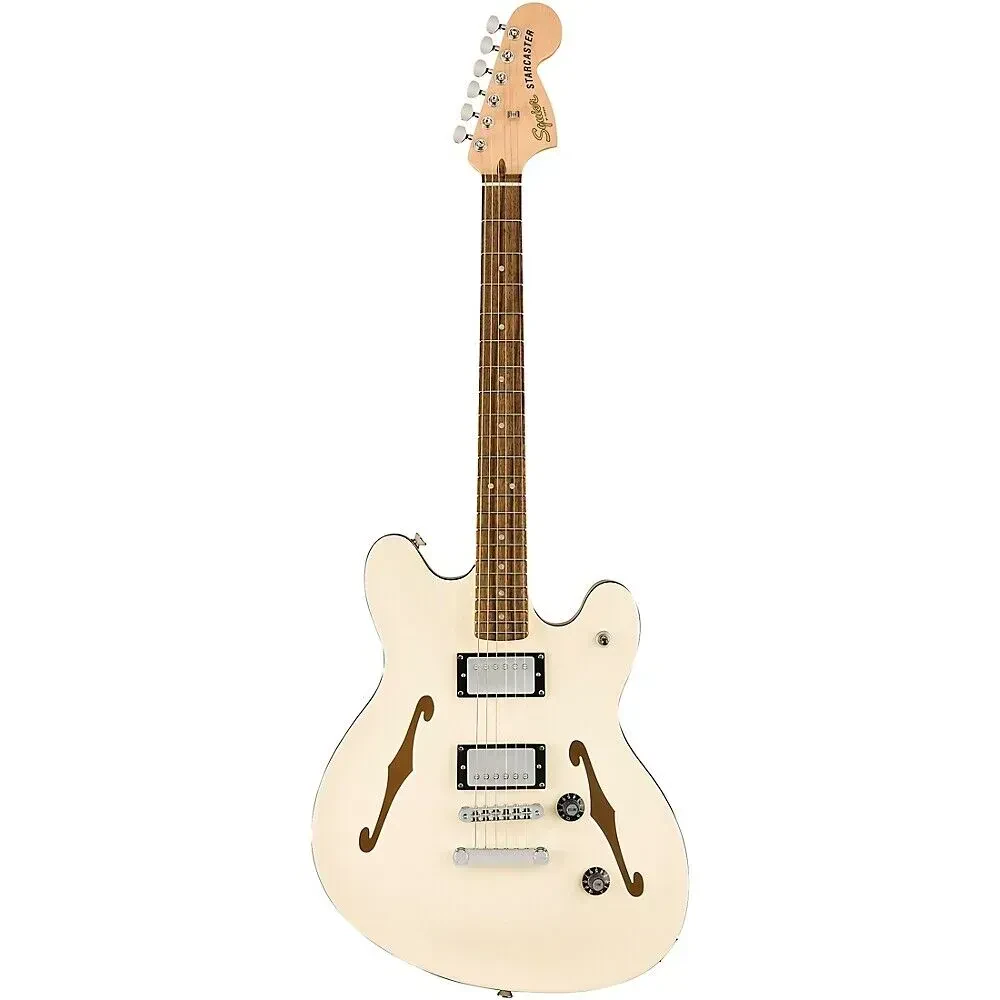 Электрогитара полуакустическая Squier by Fender Starcaster Deluxe Olympic White