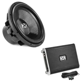 NVX VAD17001 1700W Monoblock Amplifier with 15" Dual 2-ohm Subwoofer