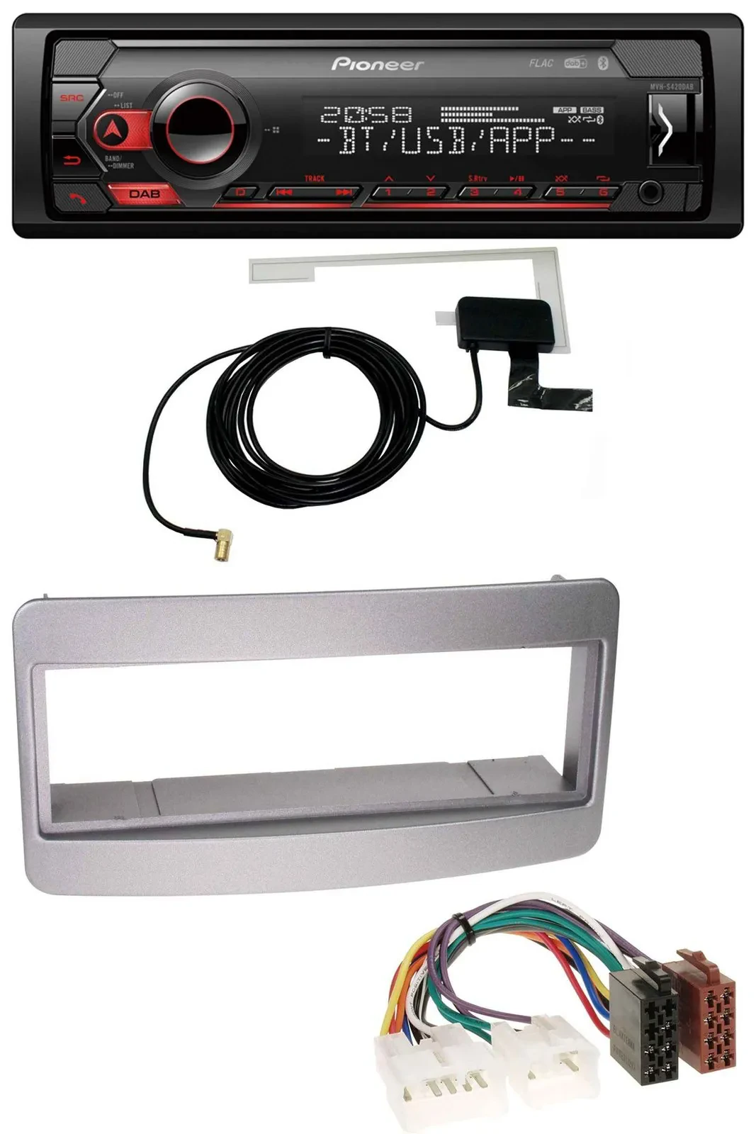 Pioneer DAB USB MP3 Bluetooth Autoradio für Toyota Celica MR2 dunkelsilber