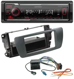 Автомагнитола для Seat Ibiza Kenwood MP3, Bluetooth, USB, DAB (с 2008) черный