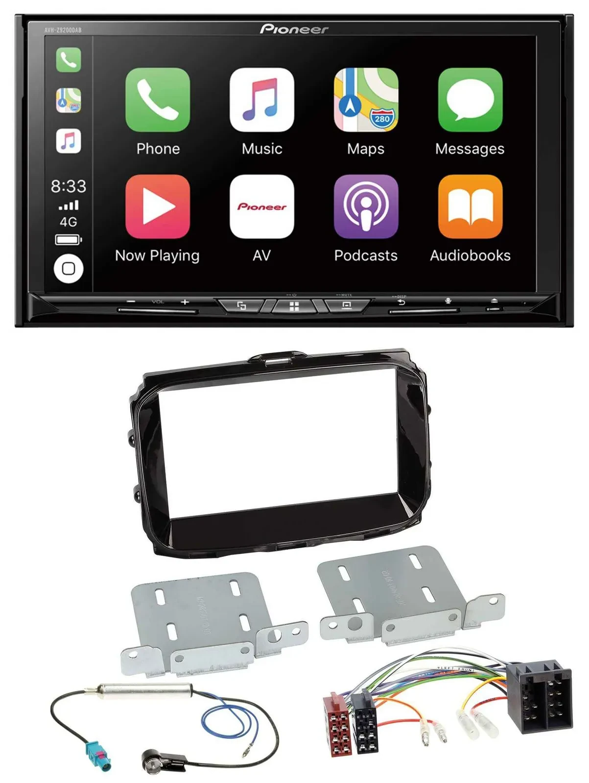 Автомагнитола Pioneer 2DIN, MP3/USB/DAB/DVD/Bluetooth для Alfa Romeo (ISO, с 2013)