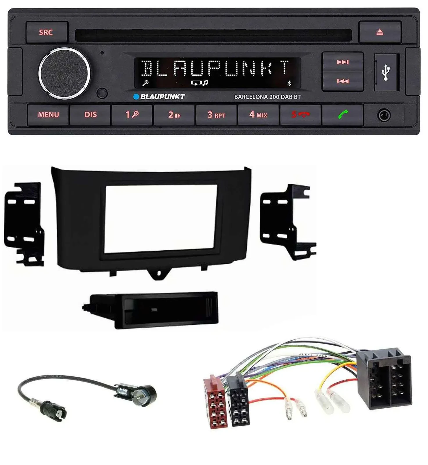 Blaupunkt USB DAB CD Bluetooth MP3 Autoradio für Smart ForTwo (2010-2015)