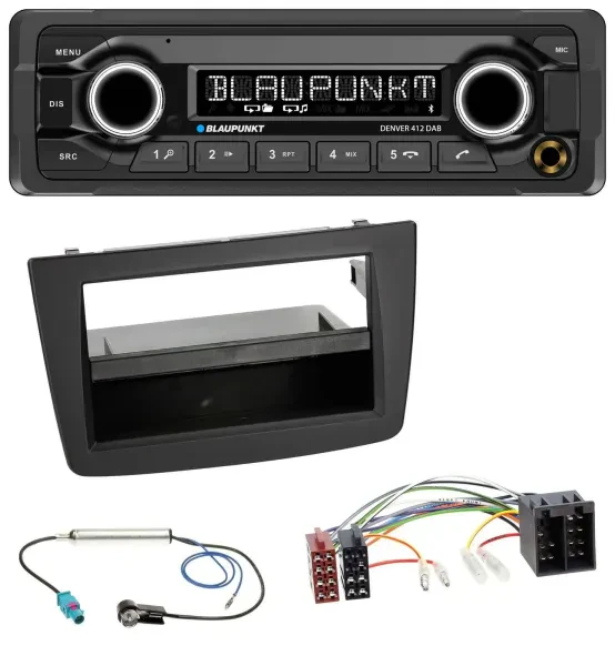 Blaupunkt Bluetooth DAB MP3 USB Autoradio für Alfa Romeo Mito 955 08-14 ISO schw