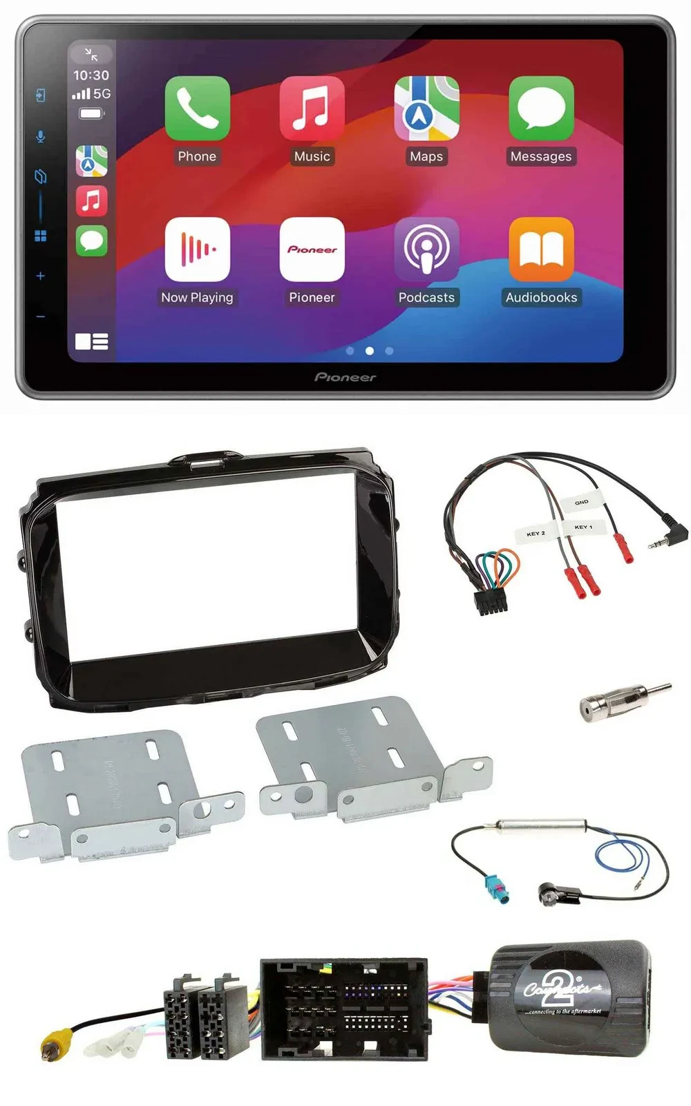 Pioneer Lenkrad USB DAB Bluetooth 2DIN Autoradio für Alfa Giulietta 2014-2021 pi