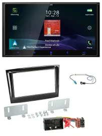 JVC USB Bluetooth 2DIN DAB MP3 Autoradio für Fiat Doblo ab 2015 piano schwarz