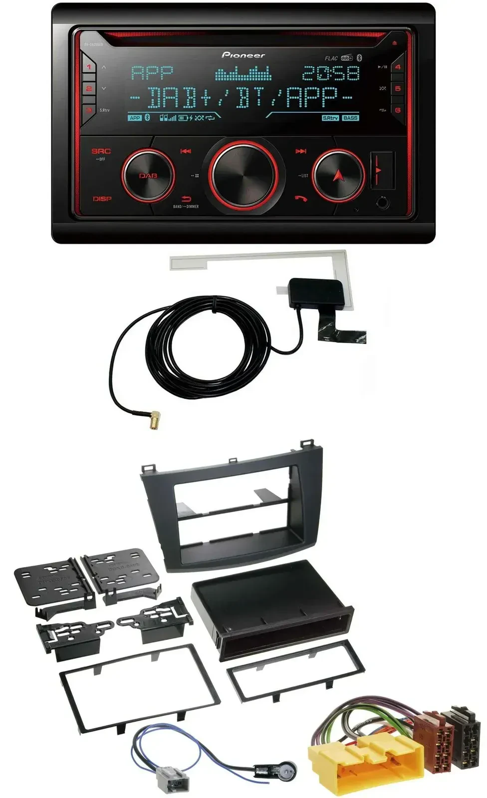 Автомагнитола для Mazda 3 (2009–2013) Pioneer 2-DIN CD USB Bluetooth DAB MP3